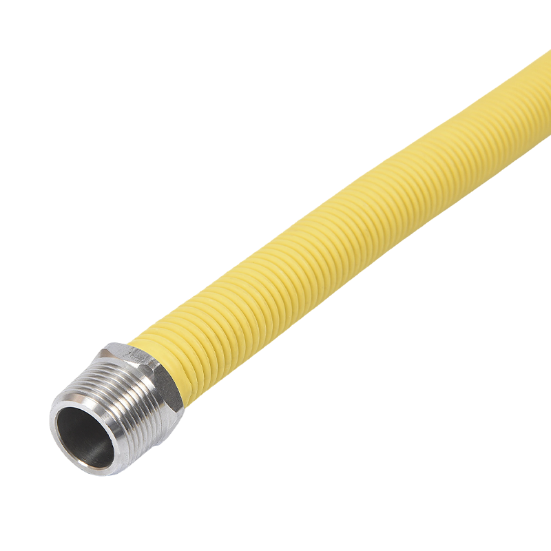 304 rostfritt stål flexibelt korrugerat PVC-rör